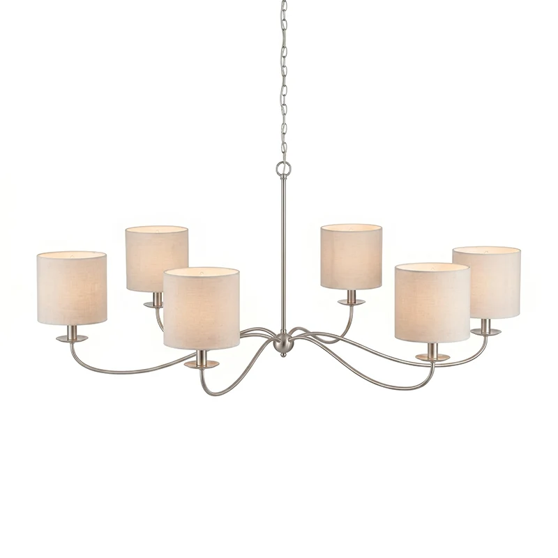Crescent Wrought Iron Chandelier