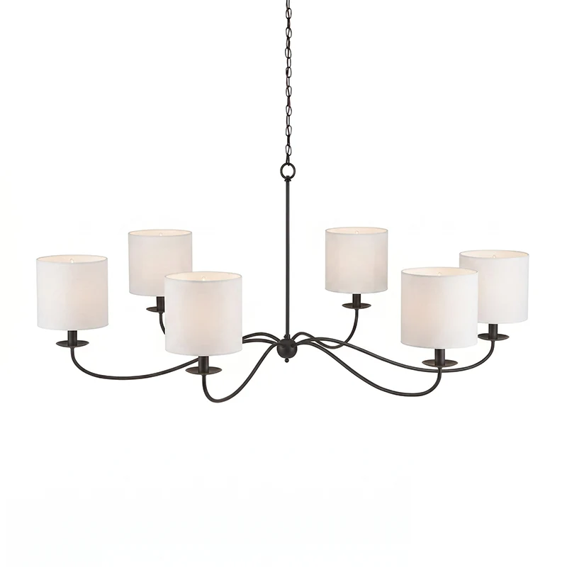 Crescent Wrought Iron Chandelier