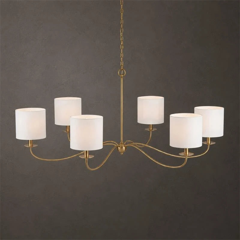 Crescent Wrought Iron Chandelier