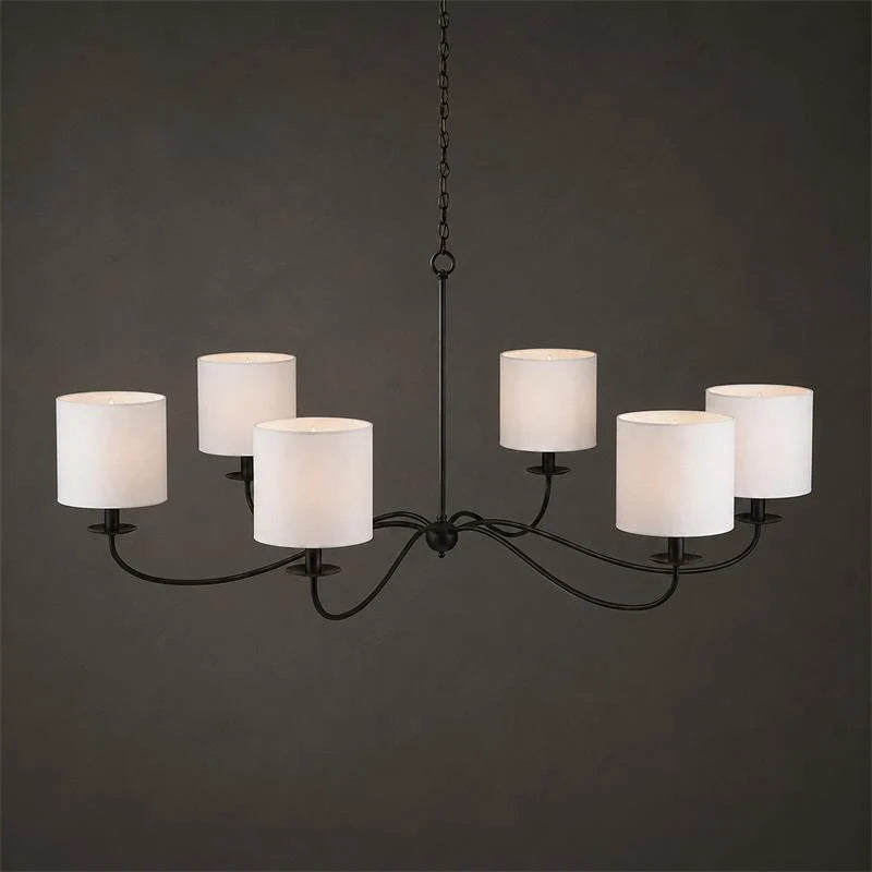 Crescent Wrought Iron Chandelier