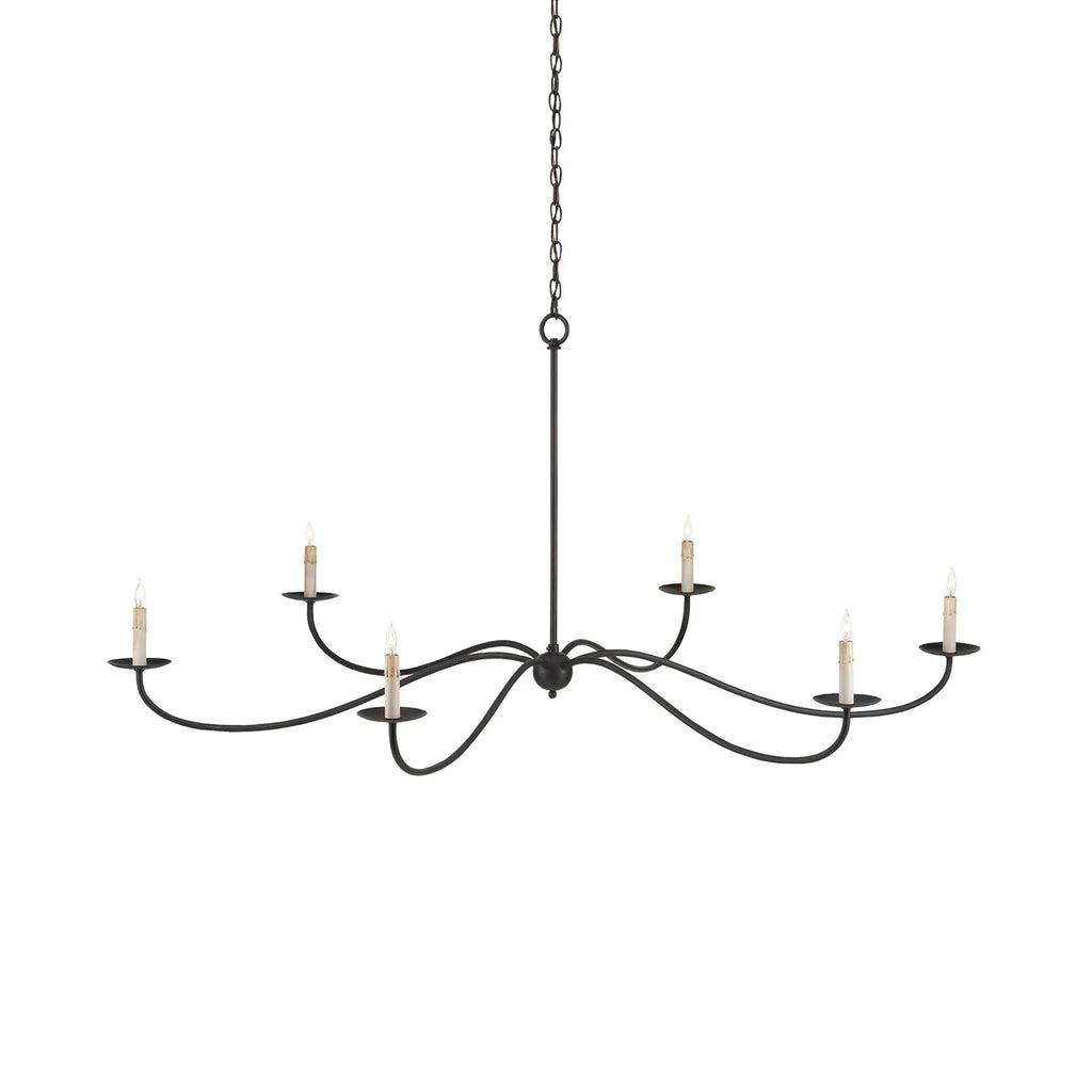 Crescent Wrought Iron Chandelier