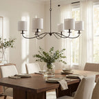 Crescent Wrought Iron Chandelier