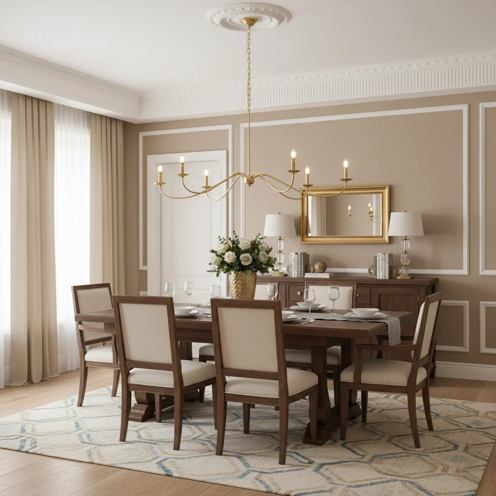 Crescent Wrought Iron Chandelier