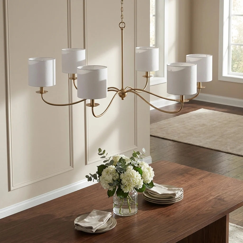 Crescent Wrought Iron Chandelier
