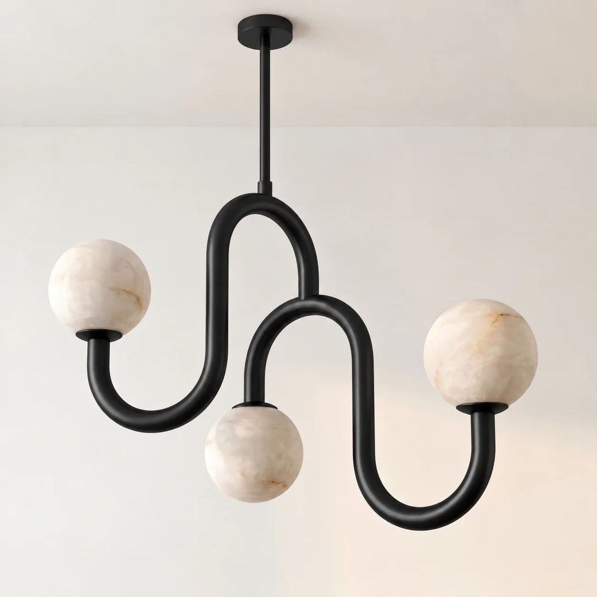 Meander Alabaster Chandelier