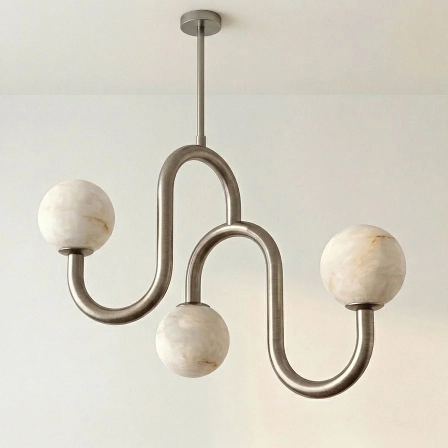 Meander Alabaster Chandelier