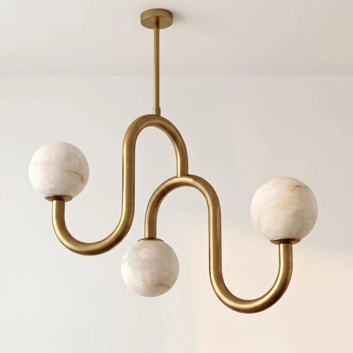 Meander Alabaster Chandelier