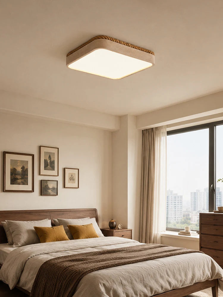 Casement Travertine Flush Mount Light