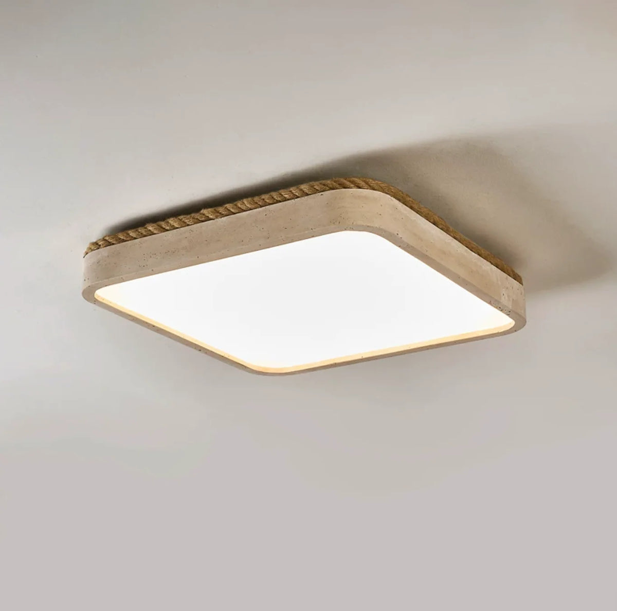 Casement Travertine Flush Mount Light