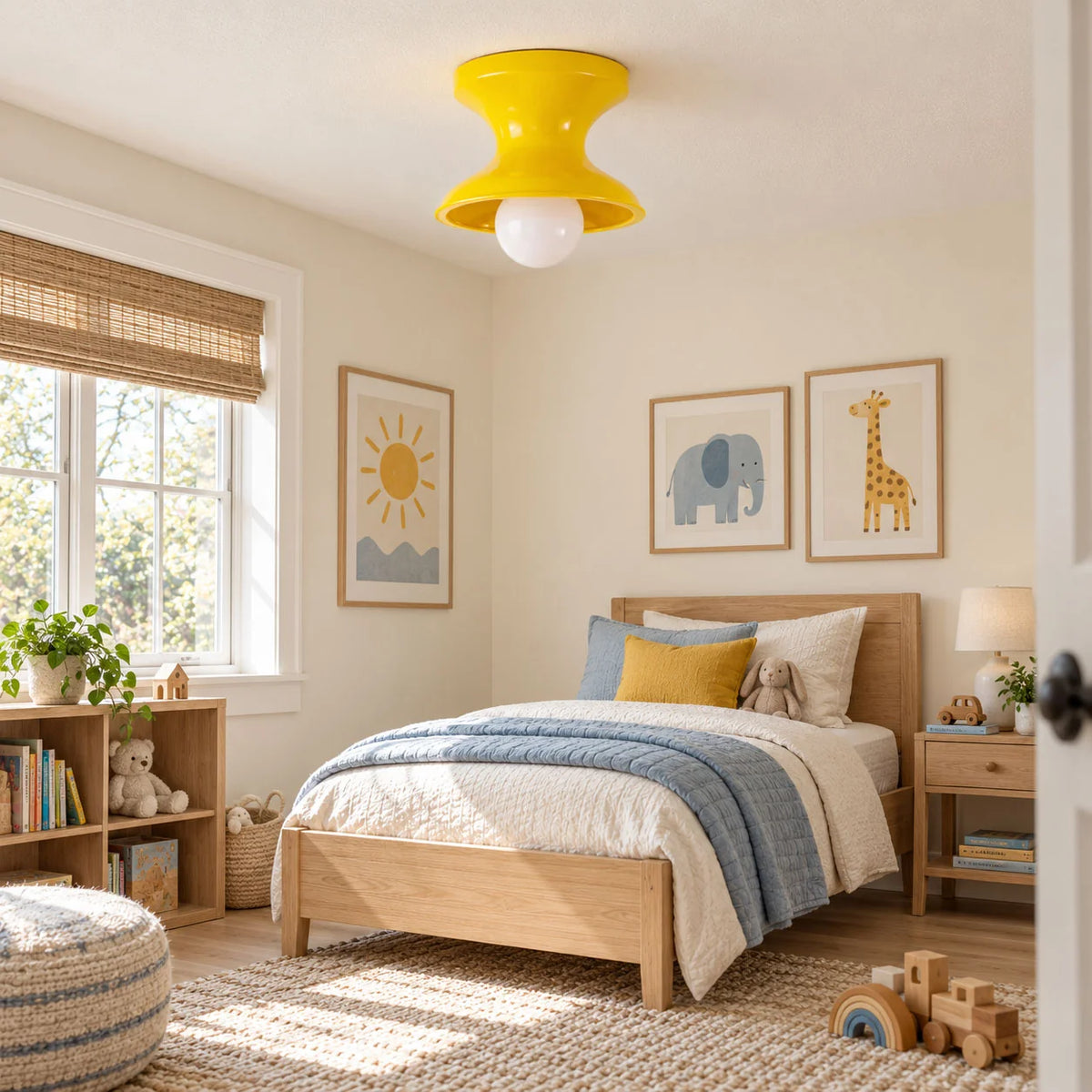 Bobbin Resin Flush Mount Light