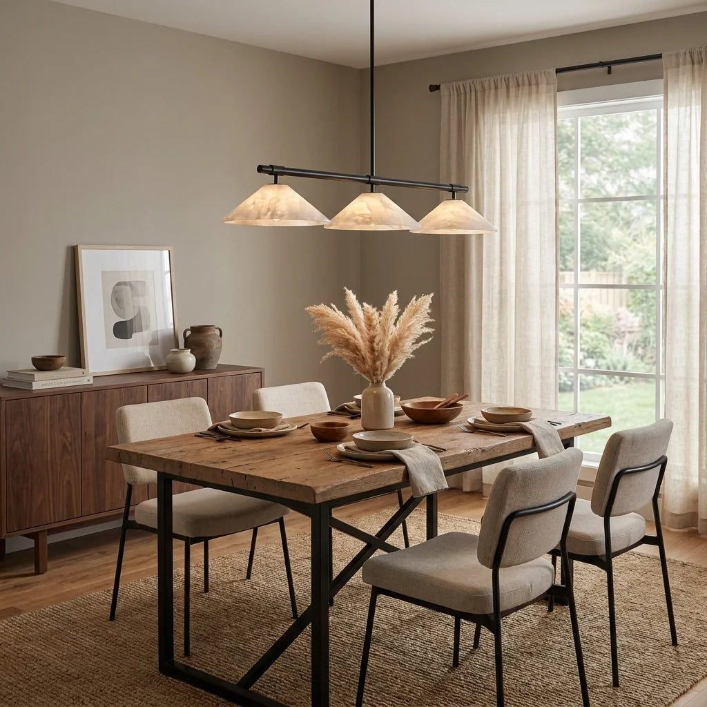Ridgeline Alabaster Linear Chandelier