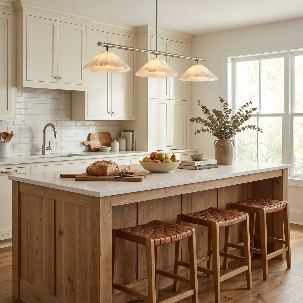 Ridgeline Alabaster Linear Chandelier