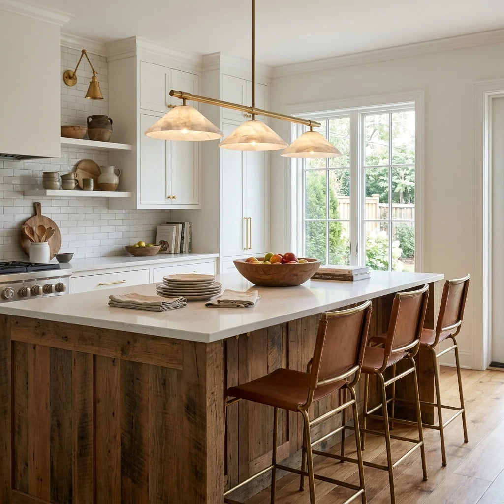 Ridgeline Alabaster Linear Chandelier