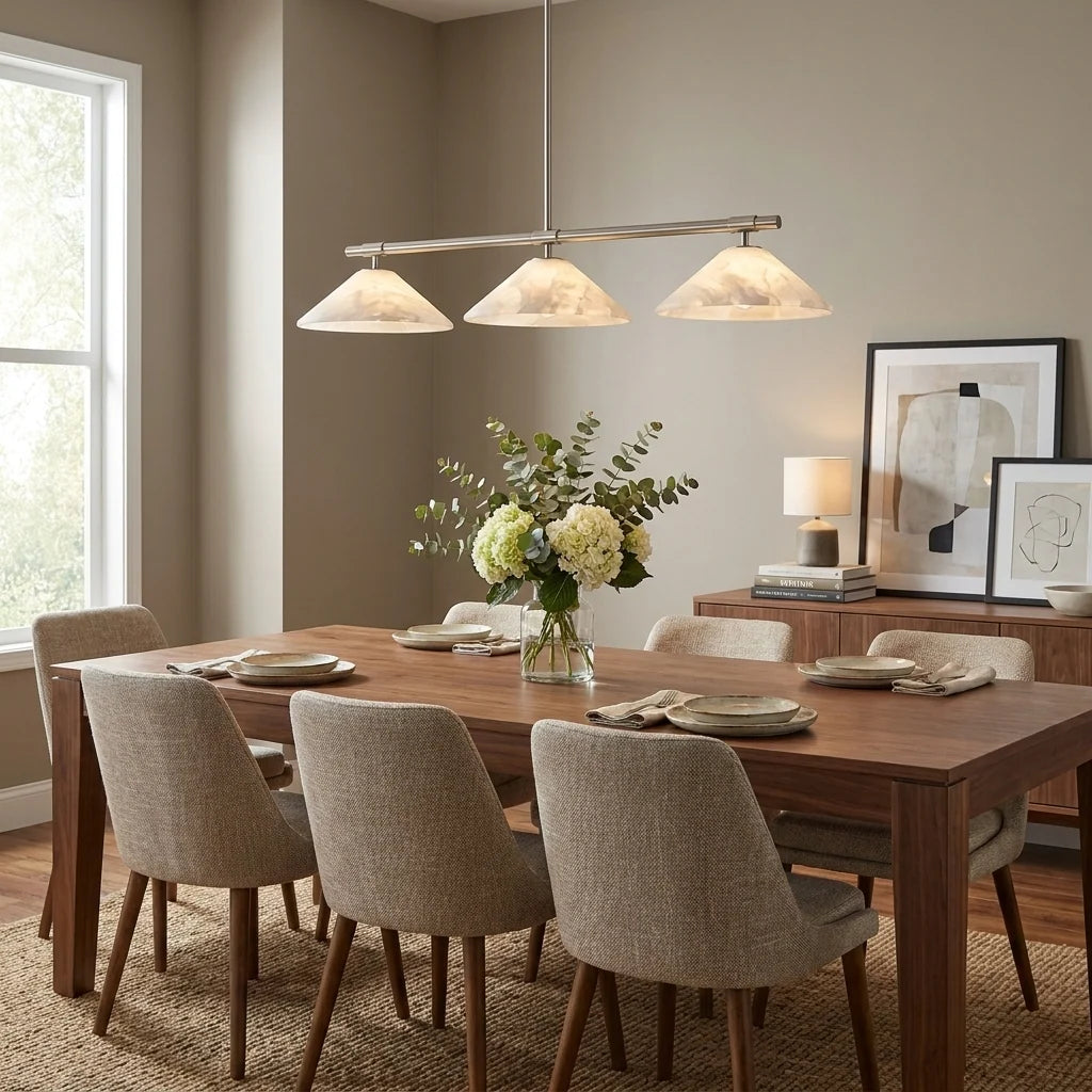 Ridgeline Alabaster Linear Chandelier