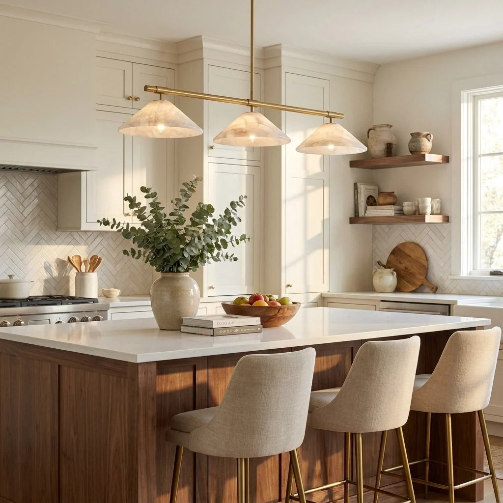 Ridgeline Alabaster Linear Chandelier