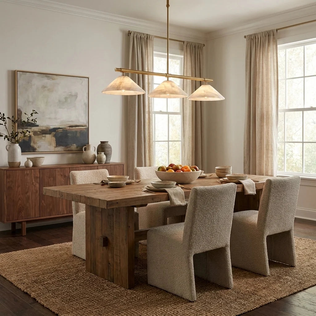 Ridgeline Alabaster Linear Chandelier