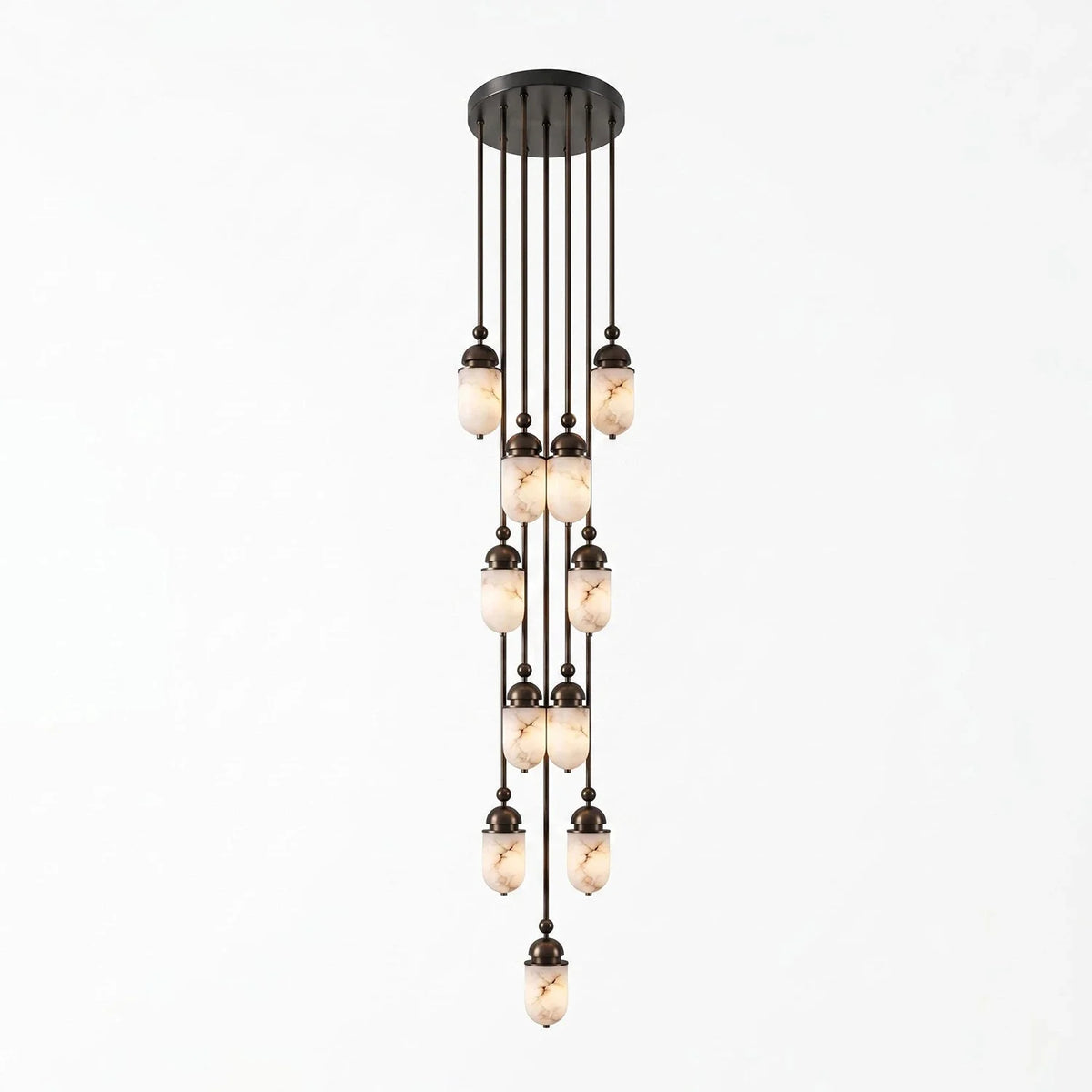 Lozenge Alabaster Rod Pendant Lamp