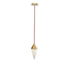 Vertex Faceted Alabaster Drop Chandelier