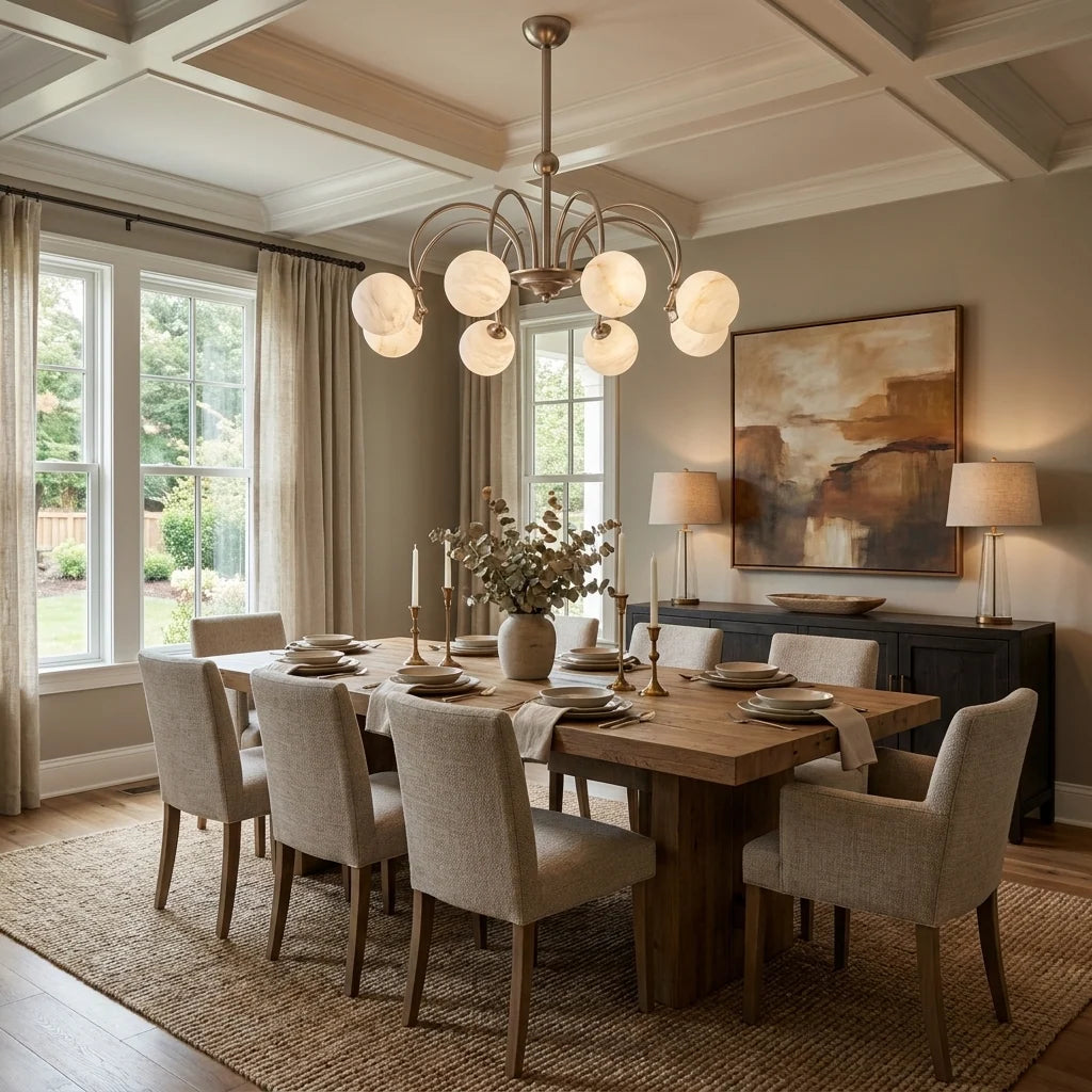 Plume Alabaster Chandelier