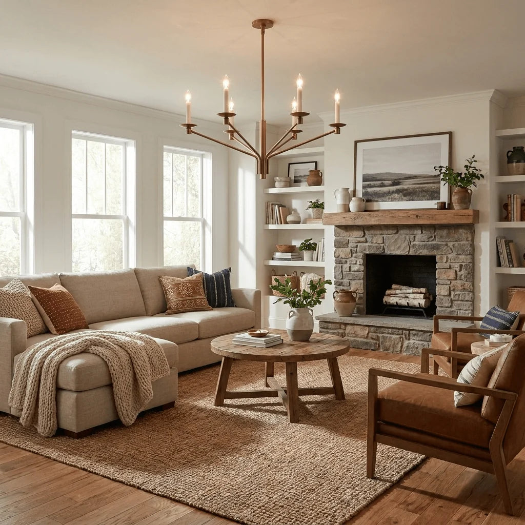 Vesper Brass Candlestick Chandelier