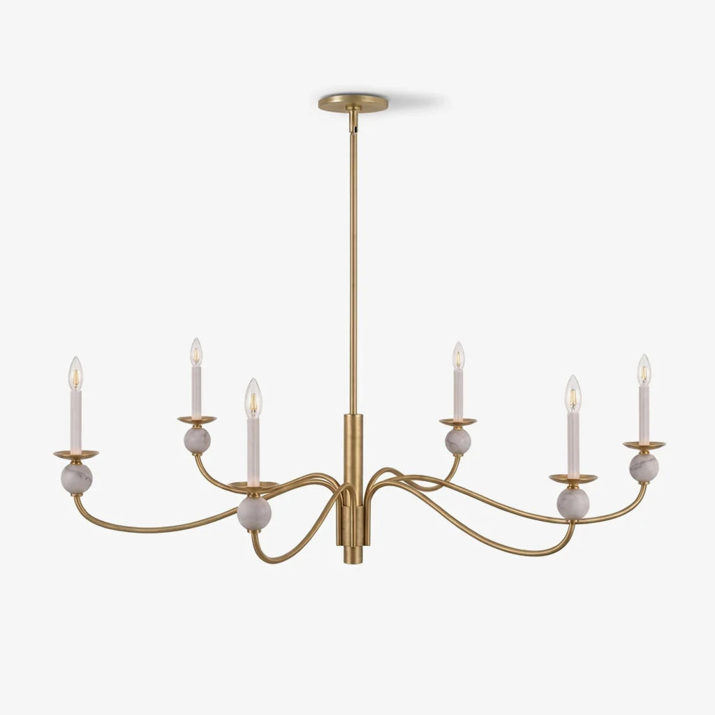 Linden Wave Arm Chandelier