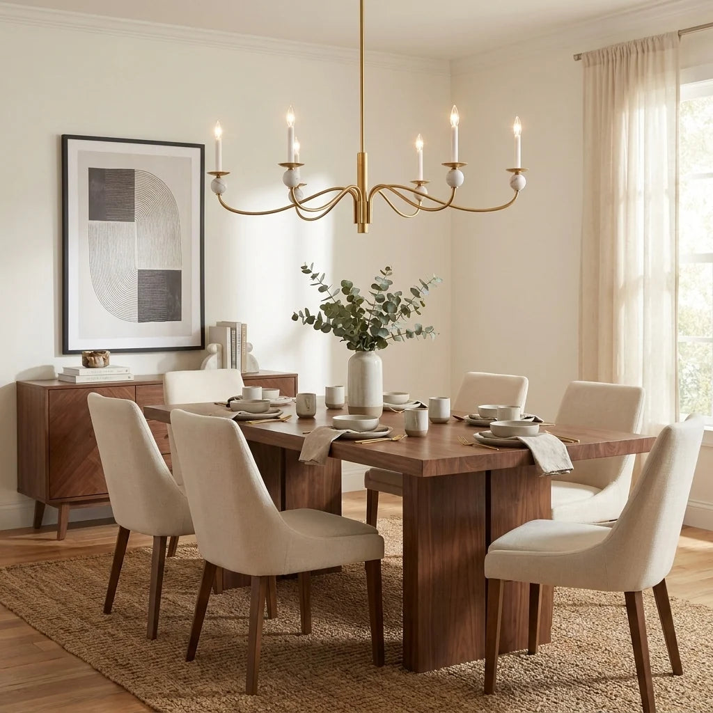 Linden Wave Arm Chandelier