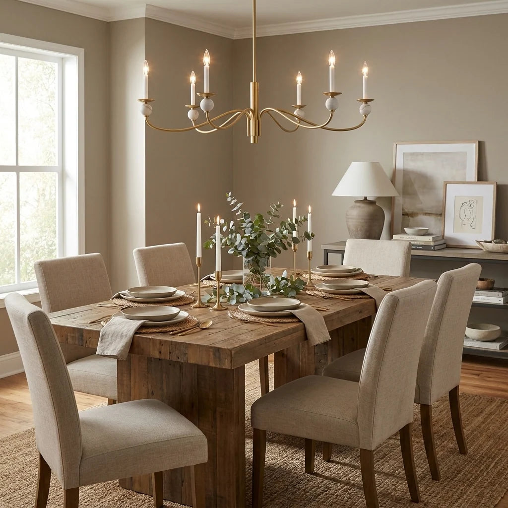 Linden Wave Arm Chandelier