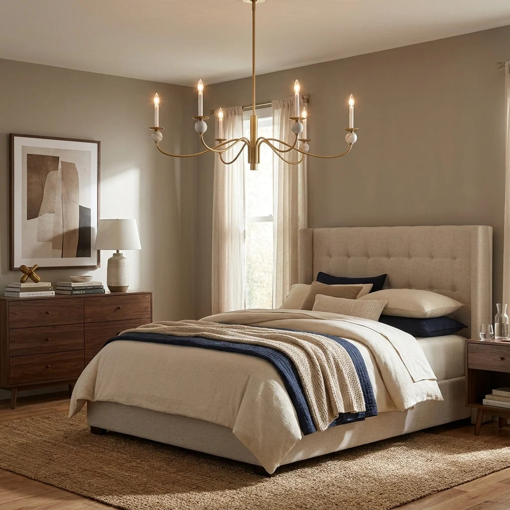Linden Wave Arm Chandelier