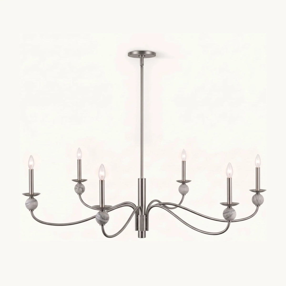 Linden Wave Arm Chandelier