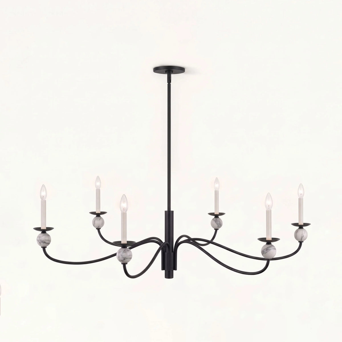Linden Wave Arm Chandelier