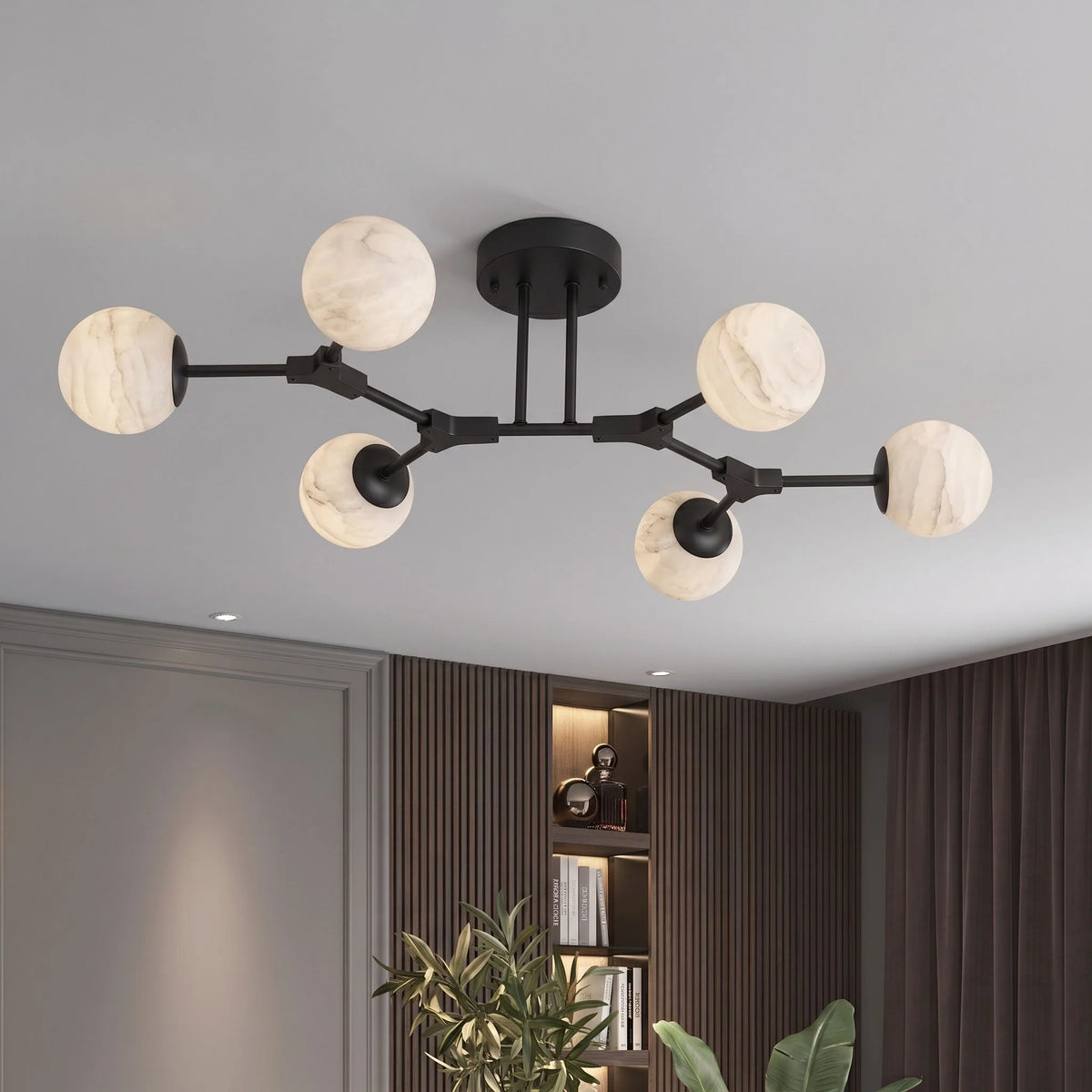 Coral Alabaster Chandelier
