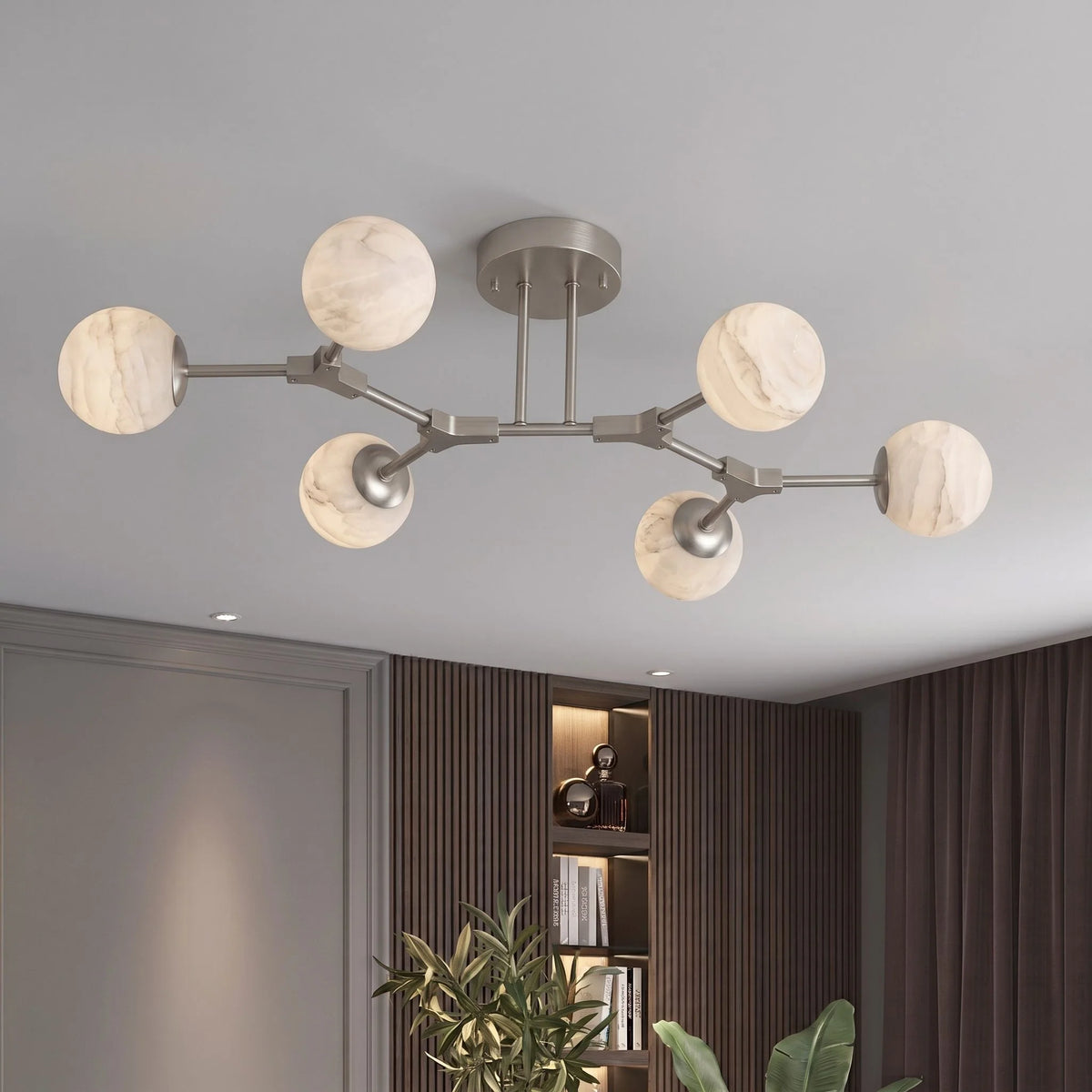 Coral Alabaster Chandelier
