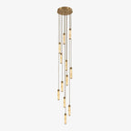 Helix Alabaster Column Chandelier