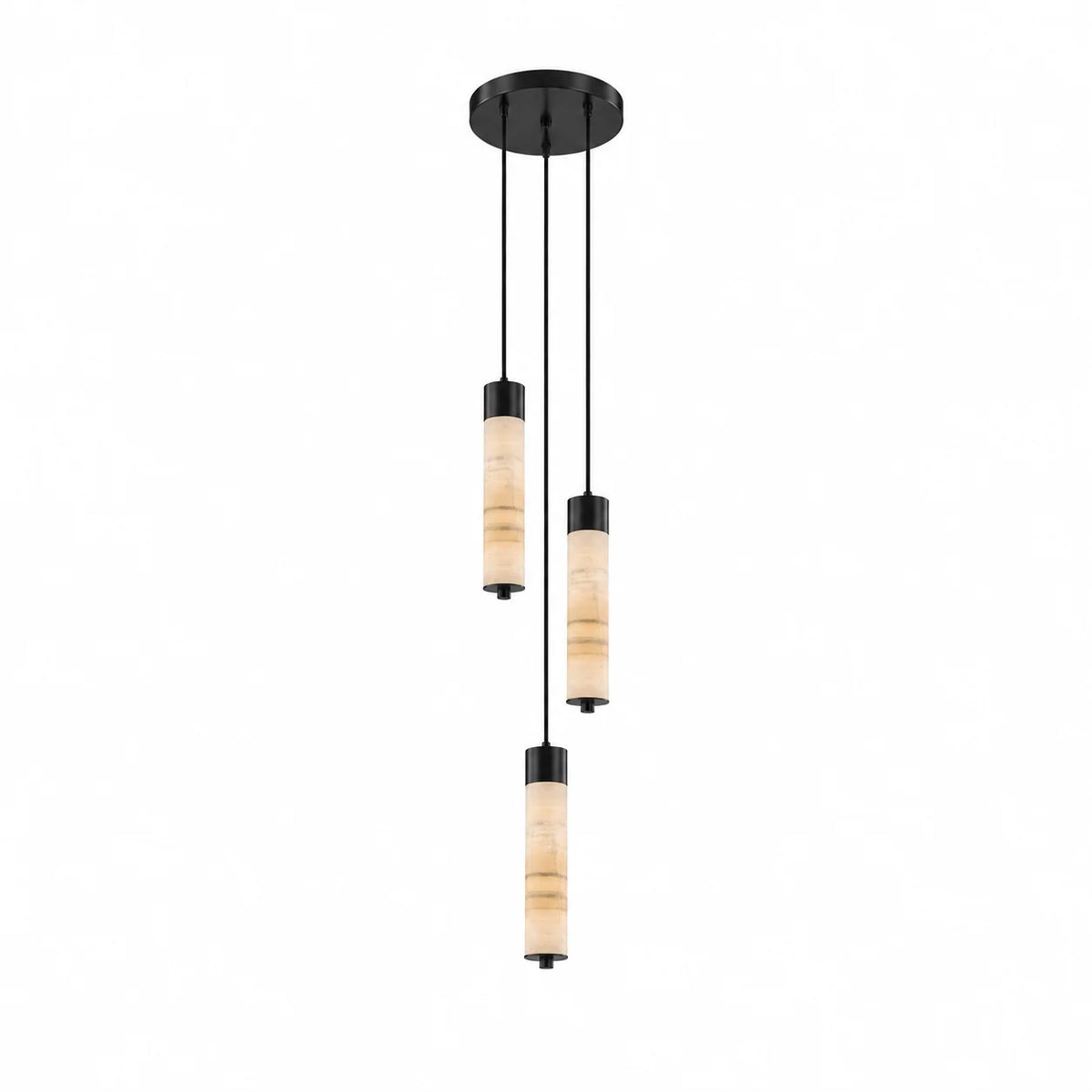 Helix Alabaster Column Chandelier