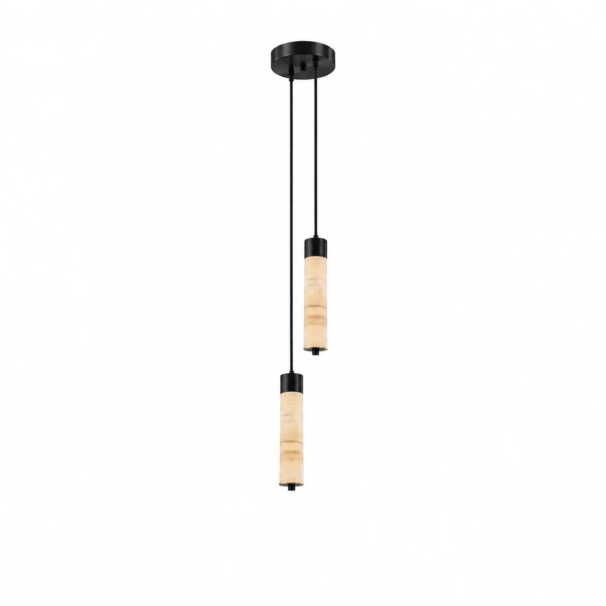 Helix Alabaster Column Chandelier