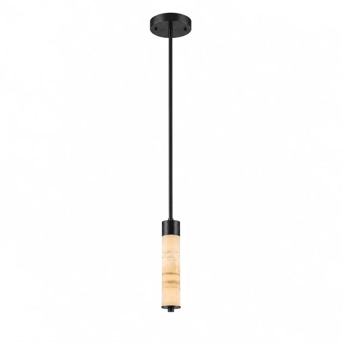 Helix Alabaster Column Chandelier