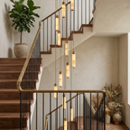 Helix Alabaster Column Chandelier