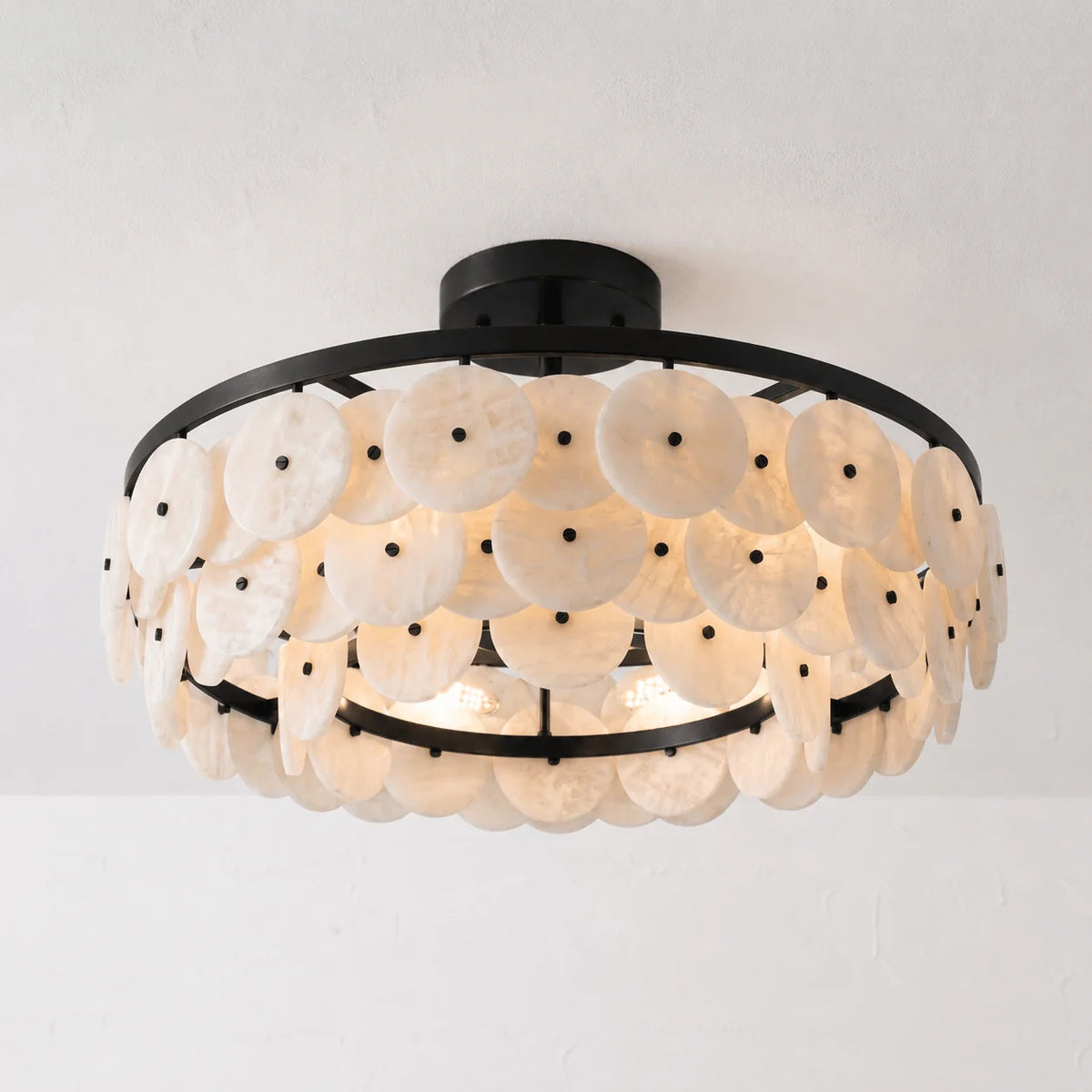 Sorrel Alabaster Disc Chandelier