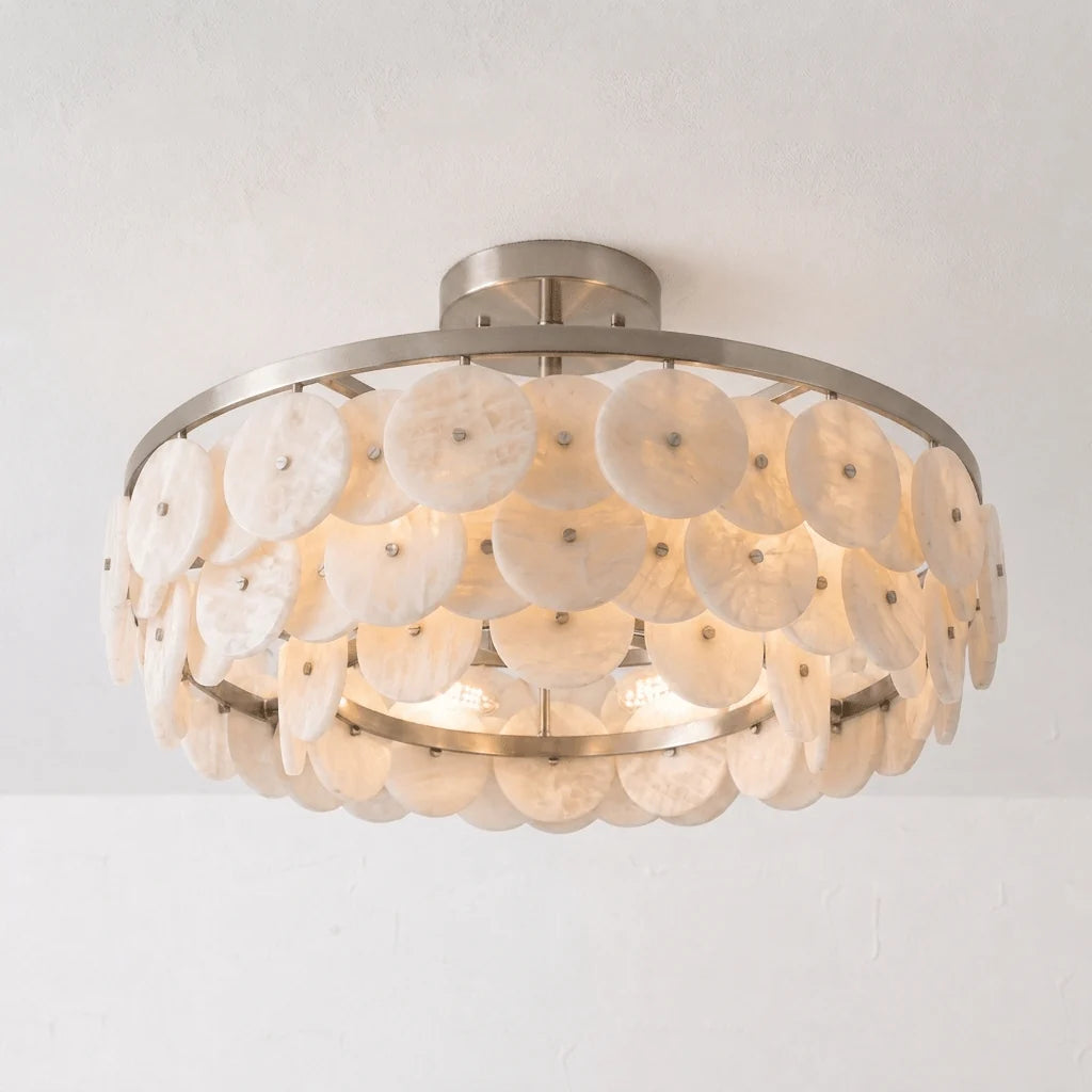 Sorrel Alabaster Disc Chandelier