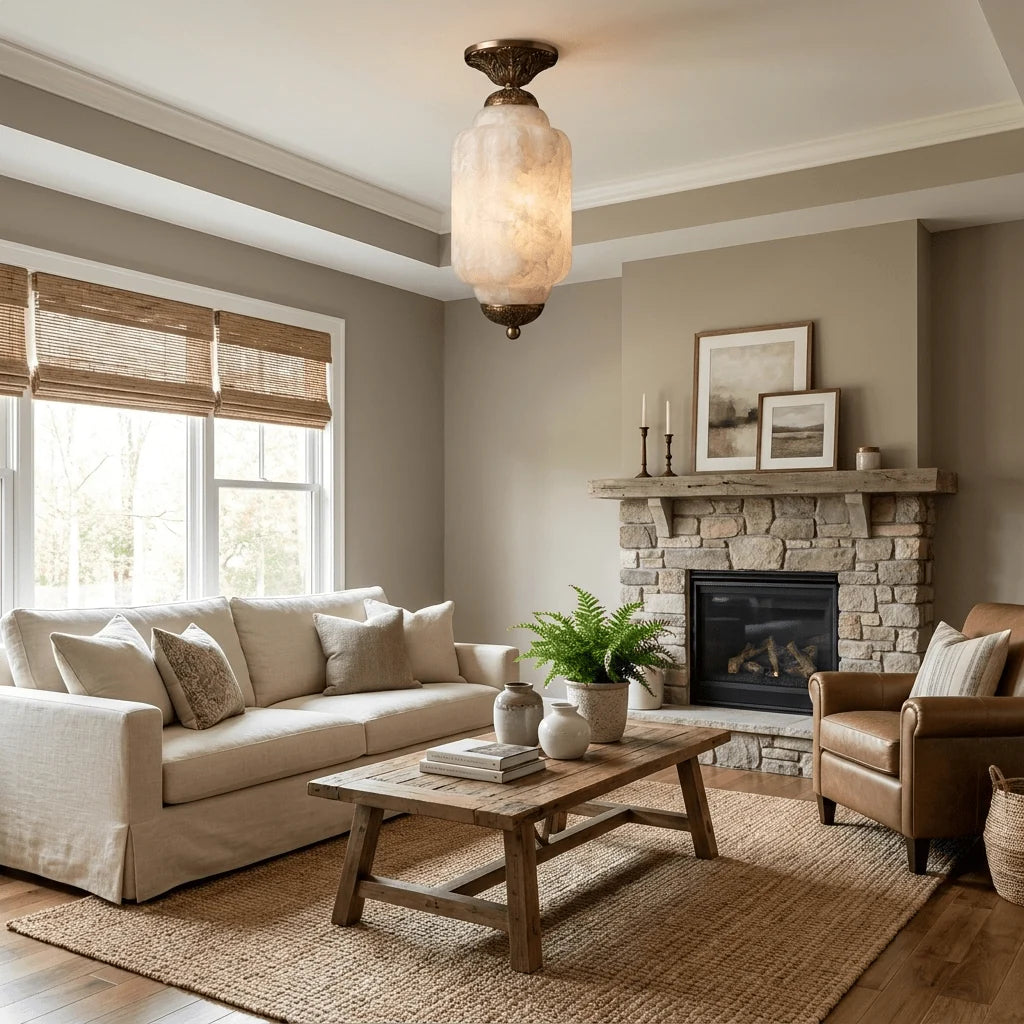 Windsor Alabaster Flush Mount Light