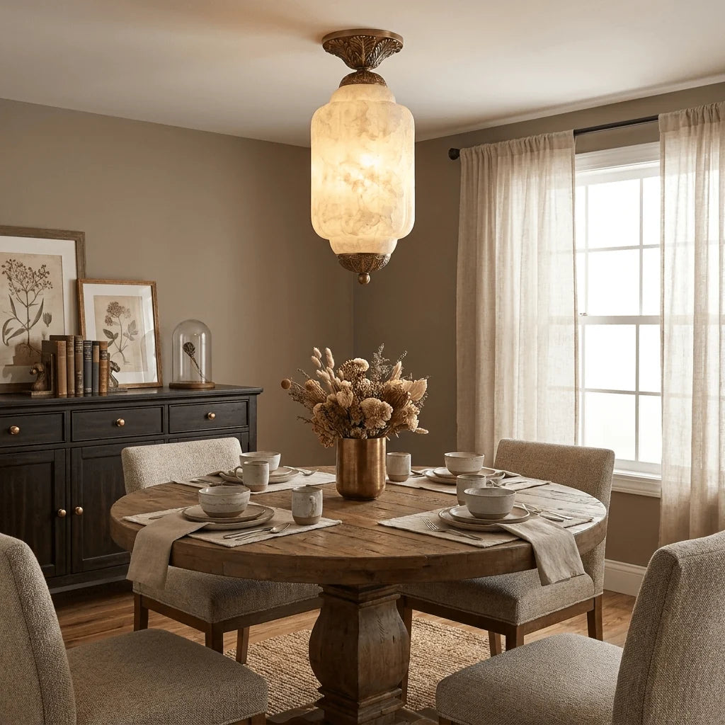 Windsor Alabaster Flush Mount Light