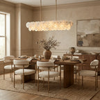 Sorrel Linear Alabaster Disc Chandelier