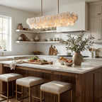 Sorrel Linear Alabaster Disc Chandelier