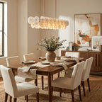 Sorrel Linear Alabaster Disc Chandelier