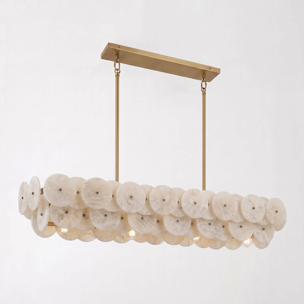 Sorrel Linear Alabaster Disc Chandelier