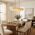 Sorrel Linear Alabaster Disc Chandelier
