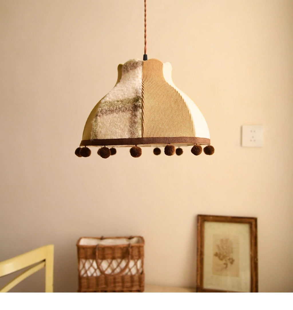 Clover Pom-Pom Trim Pendant Light