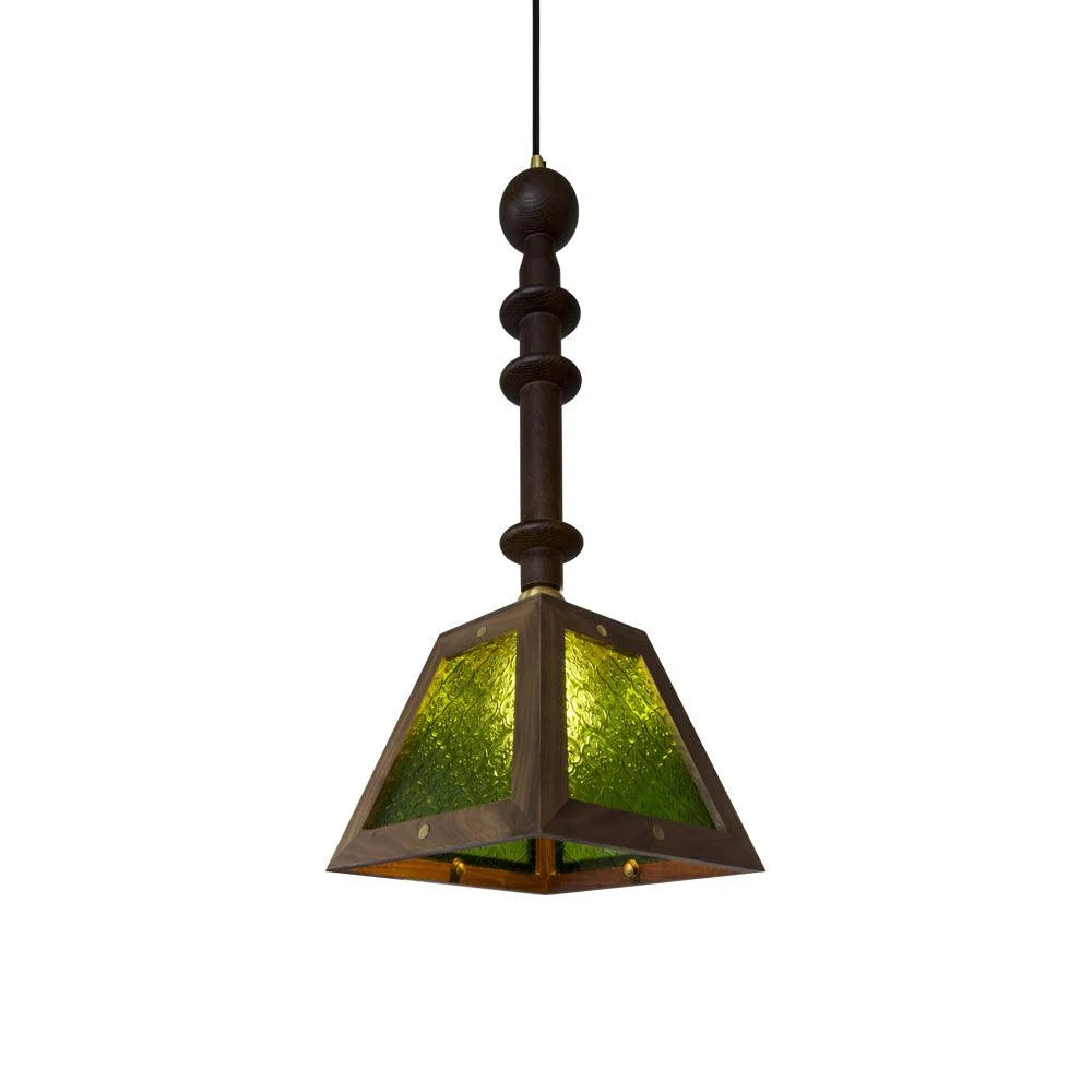 Timber Glass Pendant Light