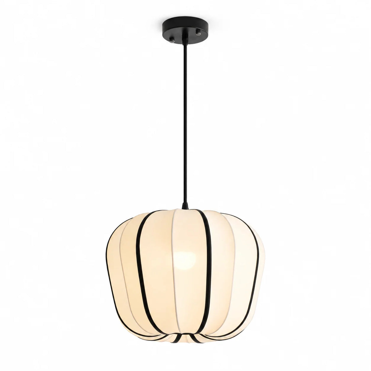 Husk Ribbed Stretch Fabric Pendant Lamp