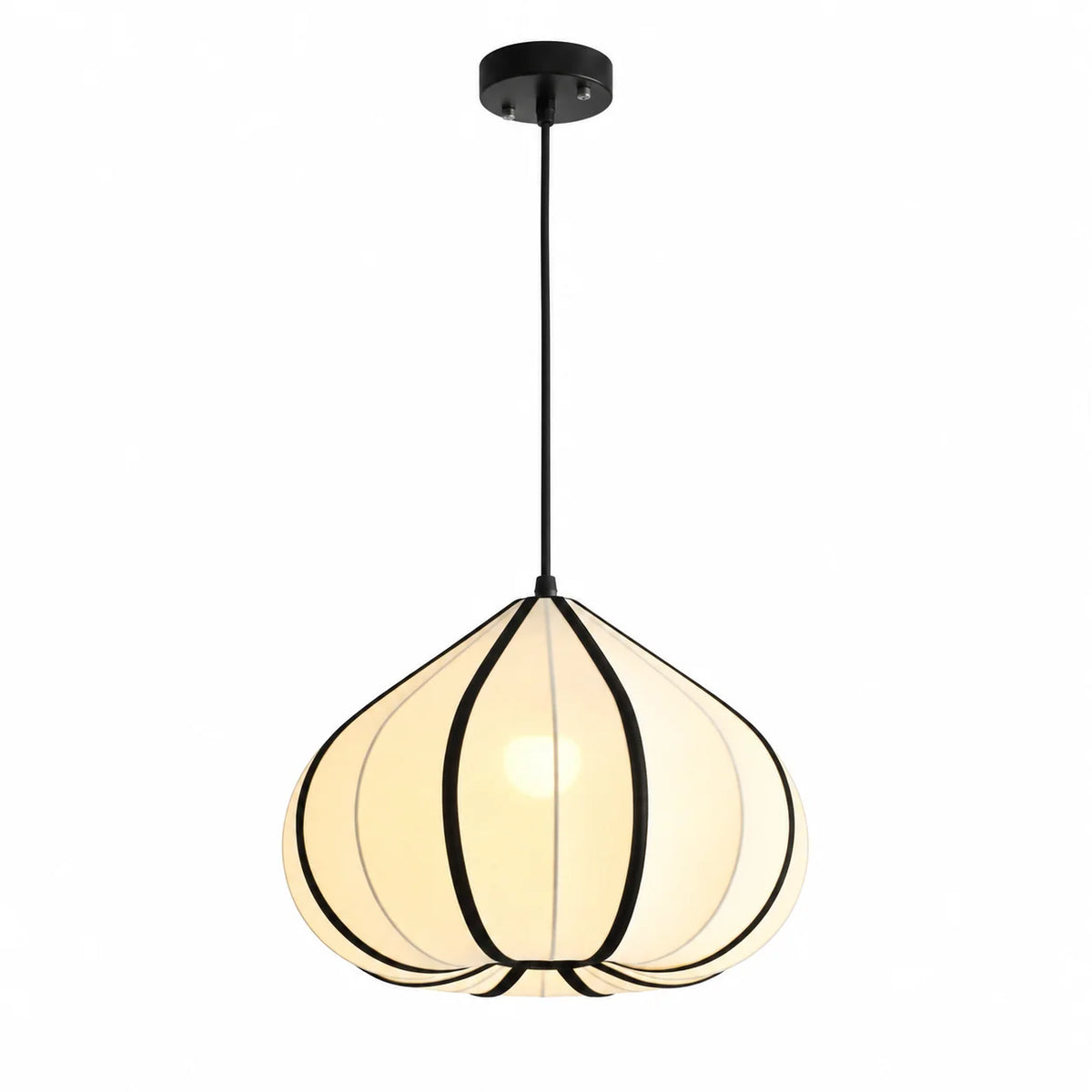 Husk Ribbed Stretch Fabric Pendant Lamp